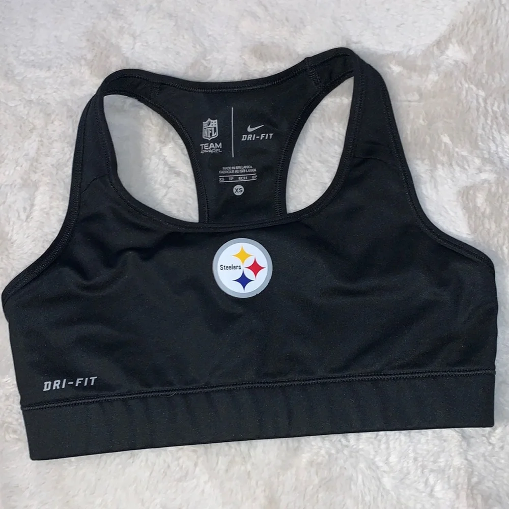 XS NFL dri-fit Steelers sports bra